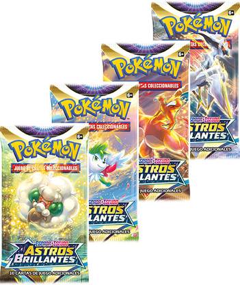 FEDOY Pokemon Trading Card Game Espada & Escudo - Astros Brillantes 4 Booster Pack