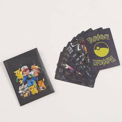 CrazyBuy 10 PCS Random Black Foil Cards Poke-Mean Deck Box, Best Gift for Collectors.
