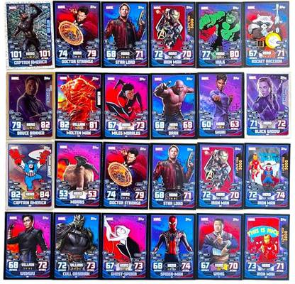 Vvansa Traders Topps Marvel Hero Attax Playing cards Collection ( Pack of 2 In 10 Cards)