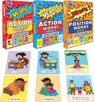 Brainy Bug Resources 90 flashcards, 60 action words, 30 positions words cards