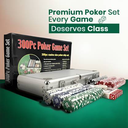 Picfest 300 Piece Poker Set with Aluminum Carrying Case Dual Toned Poker Chips