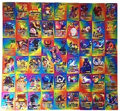 valuableplus 55 PCS Rainbow Foil Card Assorted Cards TCG Deck Box