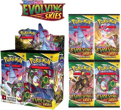 CrazyBuy Pokemon Sword & Shield Evolving Skies Booster Cards Pack