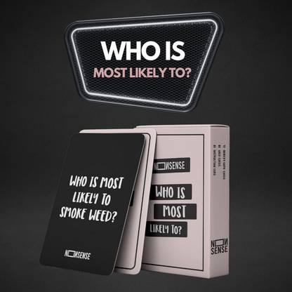 Nonsense "WHO IS MOST LIKELY TO" Card Game for party
