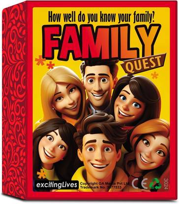 Exciting Lives Family Quest Card Game - Game For Family, Friends, Cousins