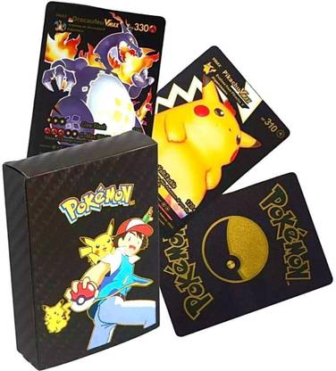 FUNABLO Pekemen Collectible Card Games 55 PCS Black Foil Cards TCG Deck Box