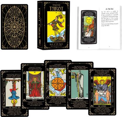 Bellmont Imperial Tarot Cards with Guide Book, 78 Tarot Cards with Meanings on Them