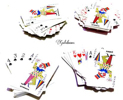 GULABSONS 555 PAPER PLAYING CARDS (PLASTIC COATED) (BEST QUALITY) (SET OF 4 )
