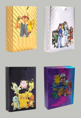 WOYR Pokemon Playing Cards 55 Gold, 55 Silver, 55 Rainbow & 55 Black Set Of 220 Cards