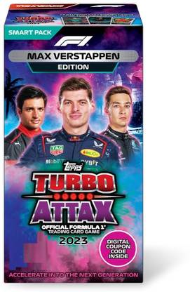 Topps F1 Turbo Attax Trading & Collectible Card Game Smart Pack-Max Verstappen verison