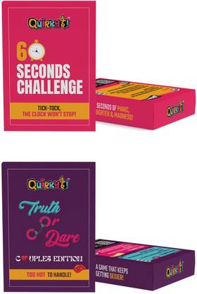 Quirky Hai Truth Or Dare Couples Edition + 60 Seconds Challenge - Combo of 2 Card Games