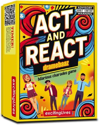 Exciting Lives Act And React Dumb Charades Game - Gift for Birthday, Party, For Friends, Family