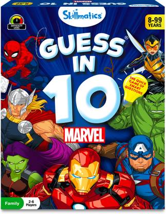Skillmatics Card Game - Guess in 10 Marvel for Kids Ages 8+, Avengers, Spiderman, Iron Man