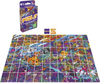 HASBRO GAMING Puzl It Game: Aqua Adventure, The Competitive Puzzle Card Game, Card Games