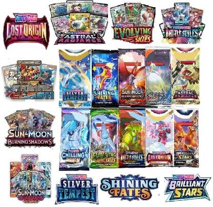 Bestie Toys Pokemon Cards Basic Ex Gx Booster Cards Mix Edition Cards (20 Pack)