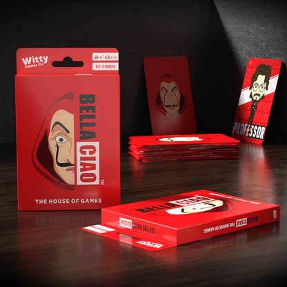 Witty Games Co Bella Ciao- Card Game (Multi Games inspired by Money Heist)-Pack of 2