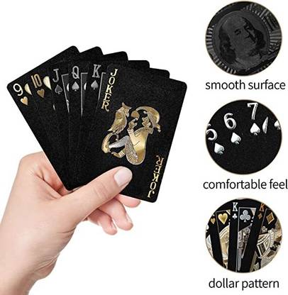 TrustShip ™ Dollar Playing Cards Pattern Foil Poker Cards Luxury Waterproof Playing