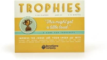 Bored Game Company Trophies Card Game - Quick and Simple Word Party Game for 2-30 Players for Adult