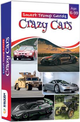 Kaizen MicroLessons Crazy Cars Smart Trump Cards – Fun and Engaging Trump Cards Toy for Kids