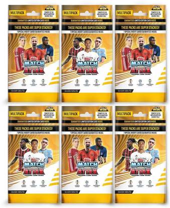 TOPPS ATTAX UEFA Champions League Match Attax 24/25 Collectible Football Cards Pack of 6