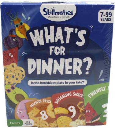 Skillmatics Small size what's for dinner playing cards game with 50 game cards