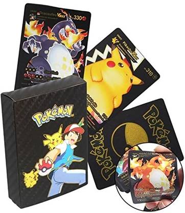 CrazyBuy Pokemon Black Foil Card 55 (Vmax, V, GX, EX & Basic cards )