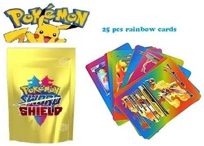 Sukon Pokemon 25 Rainbow Cards (Vmax, V, GX, EX & Basic cards)