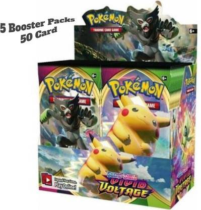 BIFLEX VIVID VOLTAGE Pocket Monsters Trading Card Game Booster Packs for Kids
