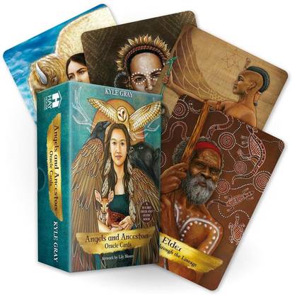 Honch Tarot Cards 55 Pieces Angels and Ancestors Oracle Tarot Cards Decks for Beginner