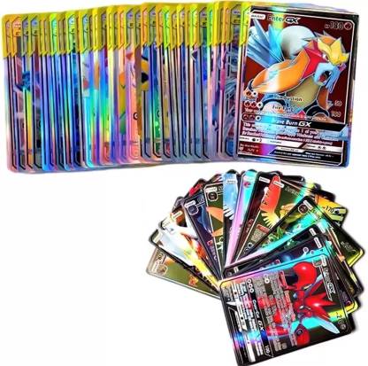SAGONA Pokemon Cards 50Pcs Basic Gx Vstar Vmax Cards Trainer Energy Booster Box Packs