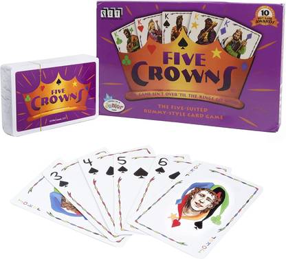 Tickles Five Crown Card Game, 5 Suited Rummy Style Fun, Party Game for Kids & Adult