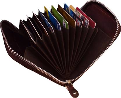 ABYS 100% Genuine Leather Card Holder with Gift Credit | ATM | Debit Card Holder 15 Card Holder