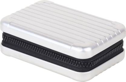 Flipkart SmartBuy Aluminium Silver Credit/Debit Stylish Zipper Men Women 10 Card Holder