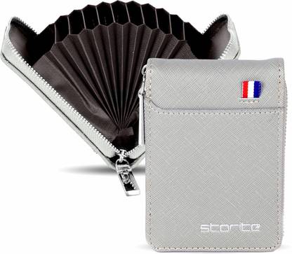 STORITE PU Leather Vertical Credit Debit Card Holder Wallet for Men 9 Card Holder