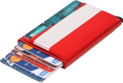 Flipkart SmartBuy Red Wallet With Elasticity Side Pocket Credit/Debit 7 Card Holder