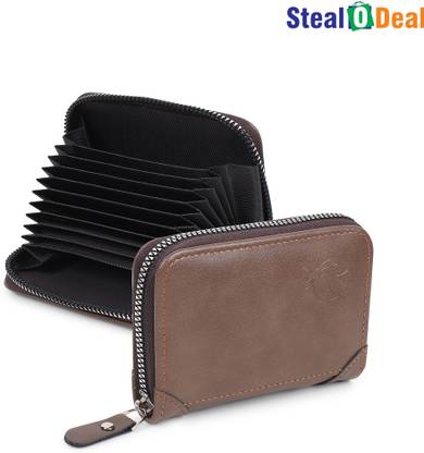 StealODeal RFID protector leather credit/debit slot 9 Card Holder