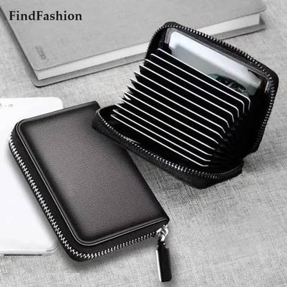 ZIARO PU Leather Wallet with Zipper | RFID Blocking Card Holder Zipper Wallet 10 Card Holder