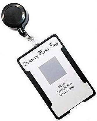 HATHIYANI ID Card Holder with Retractable Yoyo|Can Be Used as Vertical or Horizontal 1 Card Holder