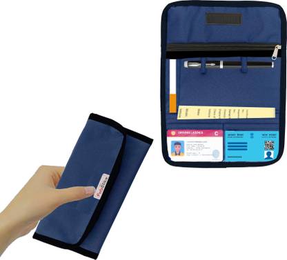FAB ELLITE Two Wheeler/Car Document Holder Document Storage Wallet for Driving Licence, PUC 6 Card Holder