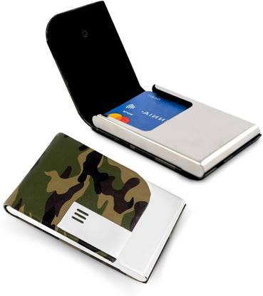 Flipkart SmartBuy 10 Slot Metal Leatherite Business Card/Visiting Card/Credit Card Holder Wallet with Magnetic Closure (Multicolor) 10 Card Holder