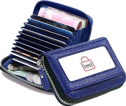 GREEN DRAGONFLY® Men & Women Casual, Travel Brown Artificial Leather RFID Wallet 10 Card Holder