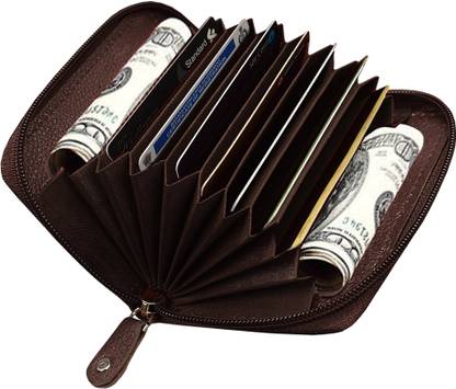 MATSS Genuine Leather RFID Blocking Credit/Debit Card Holder for Men and Women 9 Card Holder