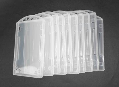 KESETKO Plastic 2 Side Use Able ID Card Holders 10 Card Holder
