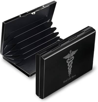 StealODeal RFID Blocking Real life Hero Metal Lase Print Debit/Credit 6 Card Holder