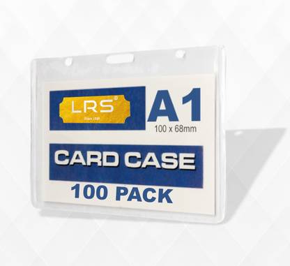 एल आर एस ID Card Holder - Landscape Style - 55*85 mm Card Compatible - Pack of 100 1 कार्ड होल्डर