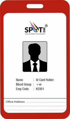 spotink Vertical Red Color Alluminium Alloy with Scratch Guard for Office 15 Card Holder