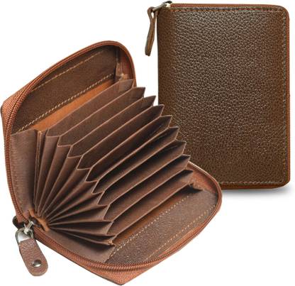 ABYS Genuine Leather RFID Protected Credit | Business | ATM & Debit 9 Slots Wallet 15 Card Holder