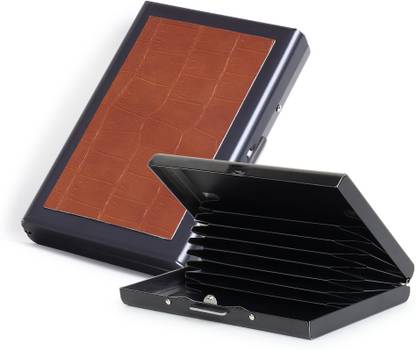 Flipkart SmartBuy RFID Blocking Metal With PU- Long - Lasting Credit/Debit Atm 8 Card Holder