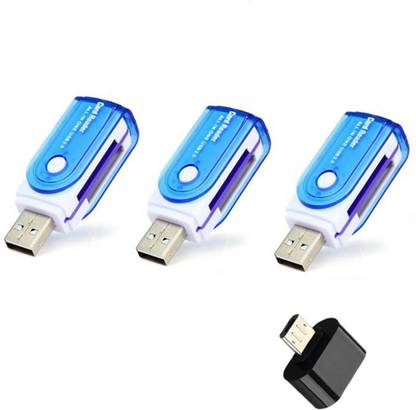 Red Champion USB 2.0 All in One Card Reader for Micro SD, SDHC Cards (3 Pck) Card Reader