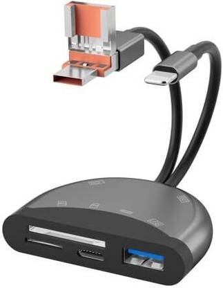 Tobo 6 IN 1 USB C to Lighting USB Adapter Card Reader Micro SD Card Reader TD-1385TC Card Reader